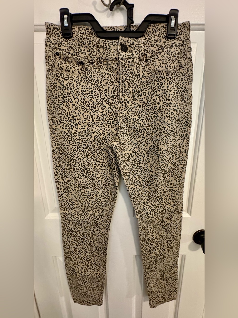 Seven7 Tan and Black Leopard Skinny Jeans